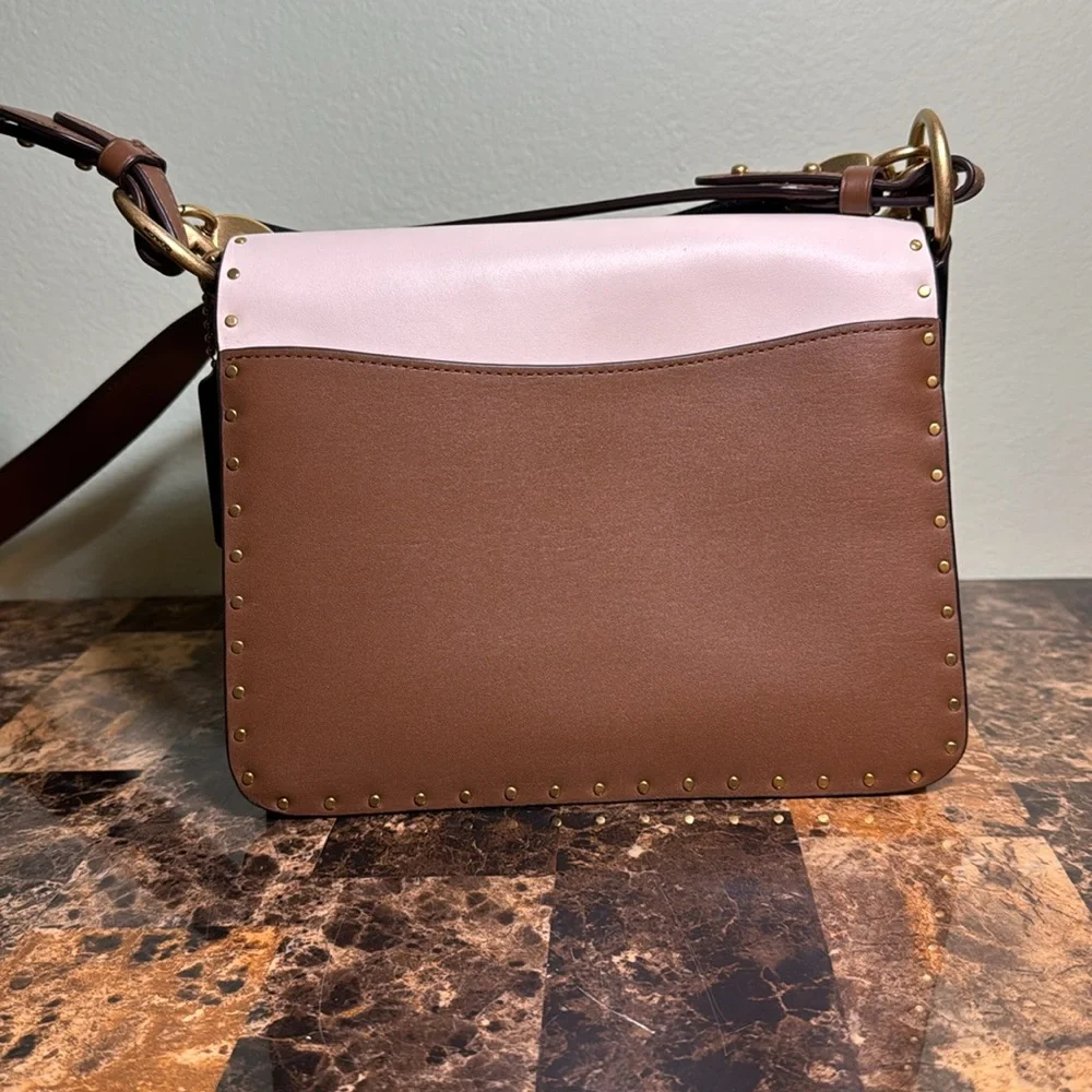 Coach Beat Shoulder Bag In Colorblock With Rivets - Picture 9 of 13